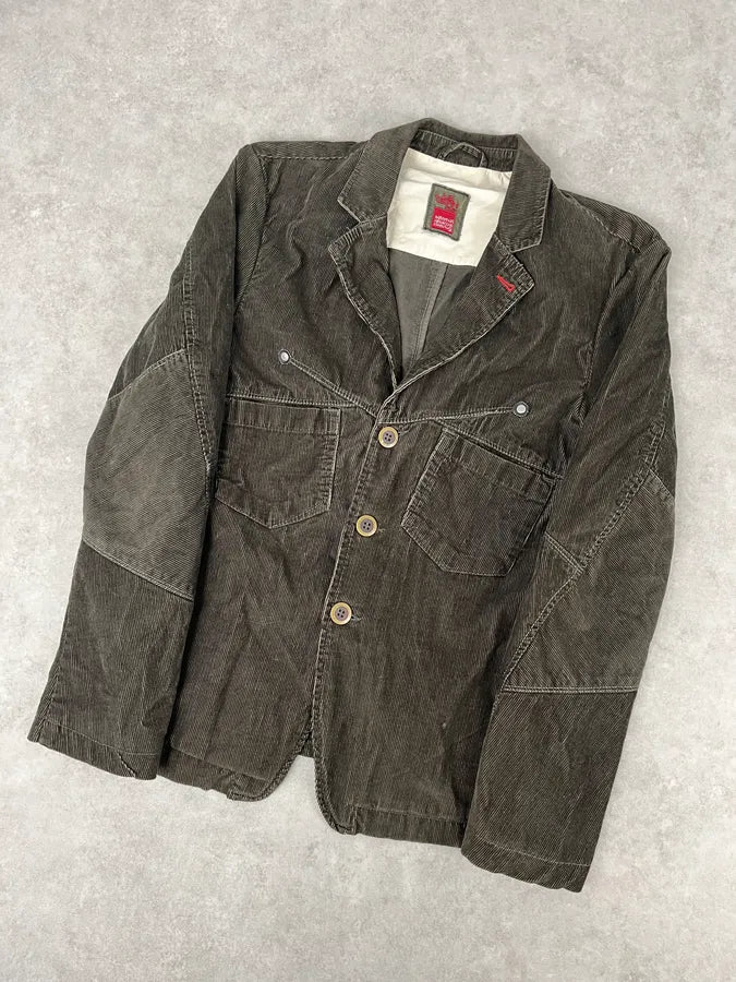 FW2000 Marithé + François Girbaud Dark Green Corduroy Blazer Jacket AVwKZmY 4