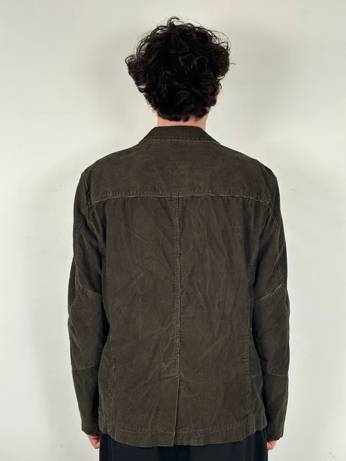 FW2000 Marithé + François Girbaud Dark Green Corduroy Blazer Jacket AVwKZmY 2