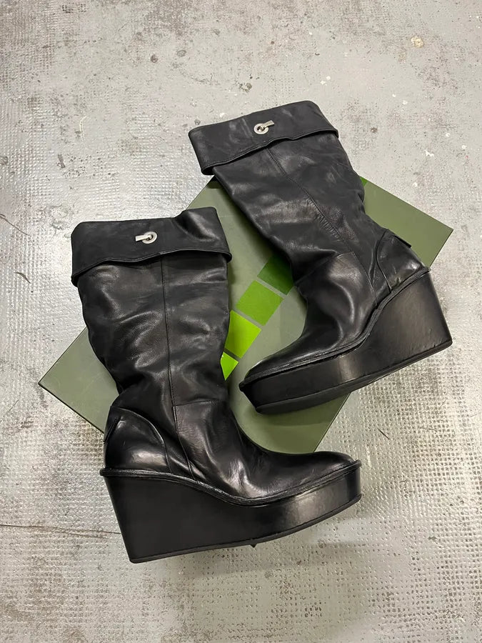 Marithé + François Girbaud Edina Black Leather Boots lwVdtlw 1