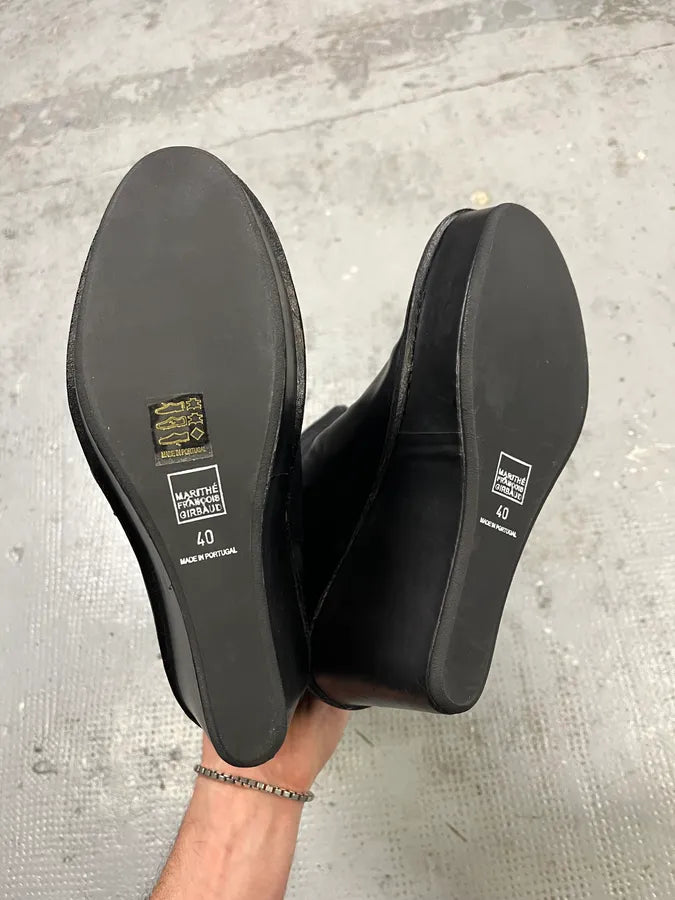 Marithé + François Girbaud Edina Black Leather Boots lwVdtlw 4