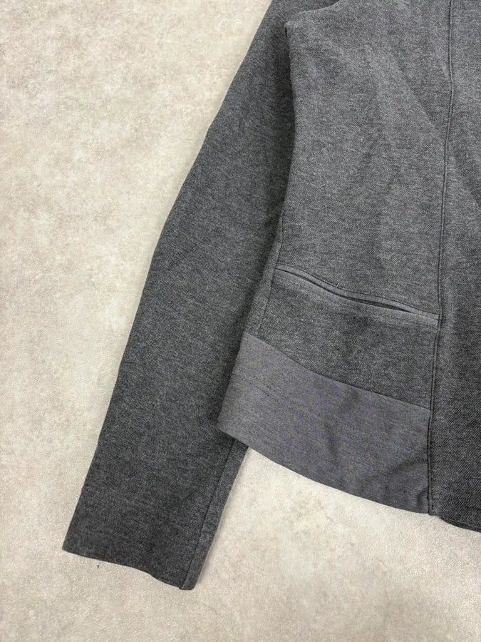 2000s Marithé + François Girbaud Grey Asymmetrical Blazer Jacket TWOVwab 7