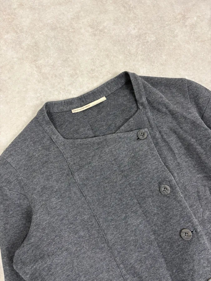 2000s Marithé + François Girbaud Grey Asymmetrical Blazer Jacket TWOVwab 4
