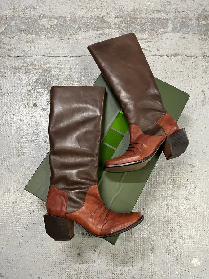 Marithé + François Girbaud Indiana Brown Ankle Leather Boots IAflZza 0