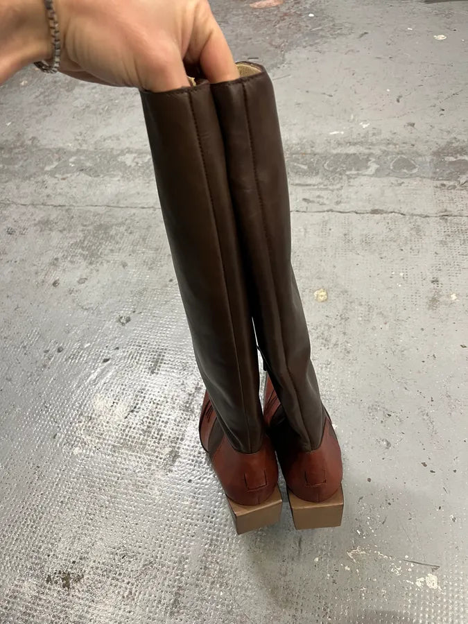 Marithé + François Girbaud Indiana Brown Ankle Leather Boots IAflZza 3
