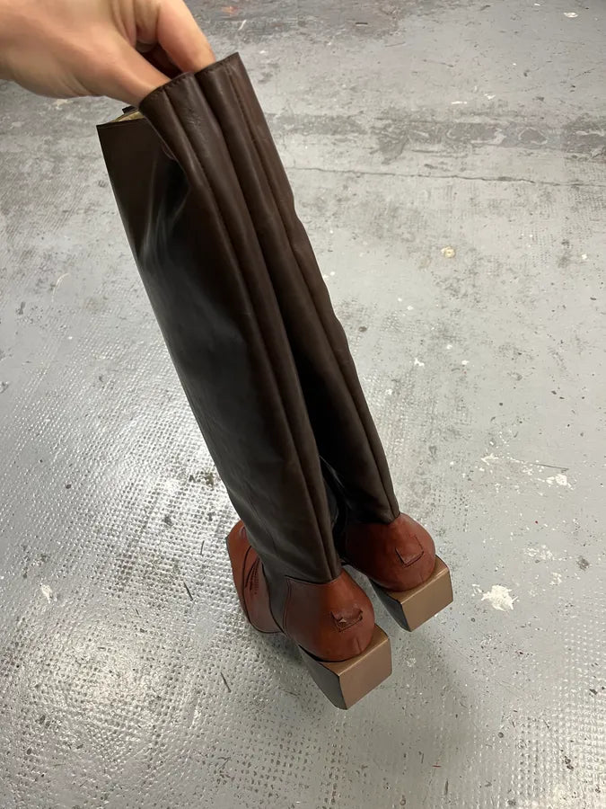 Marithé + François Girbaud Indiana Leather Brown Boots hqkPunE 5