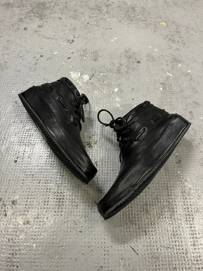 Marithé + François Girbaud Ker Leather Laced Black Shoes pdTKFGJ 1