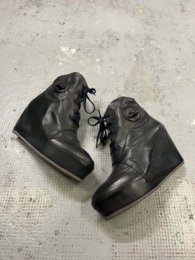 Marithé + François Girbaud Leather Black Heels ewGOrxN 1