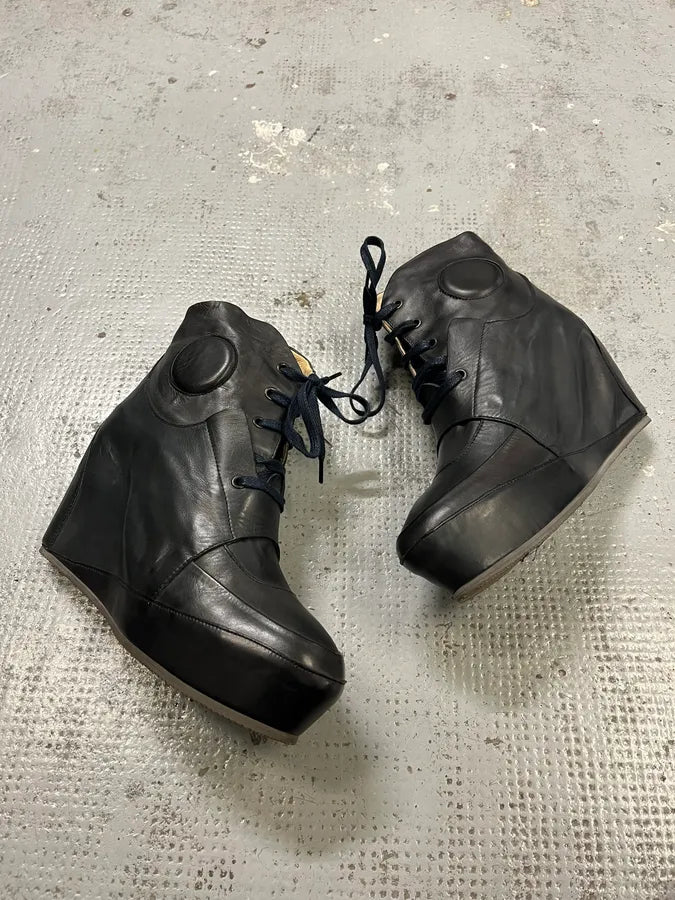 Marithé + François Girbaud Leather Black Heels ewGOrxN 2