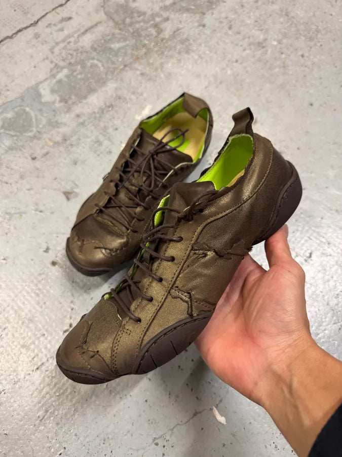 Marithé + François Girbaud Mumus Gold Leather Low Top Sneakers ftwUJHf 0