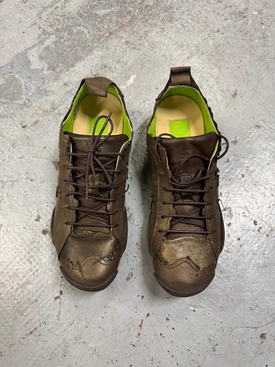 Marithé + François Girbaud Mumus Gold Leather Low Top Sneakers ftwUJHf 2