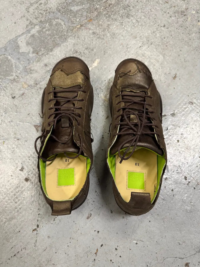 Marithé + François Girbaud Mumus Gold Leather Low Top Sneakers ftwUJHf 3