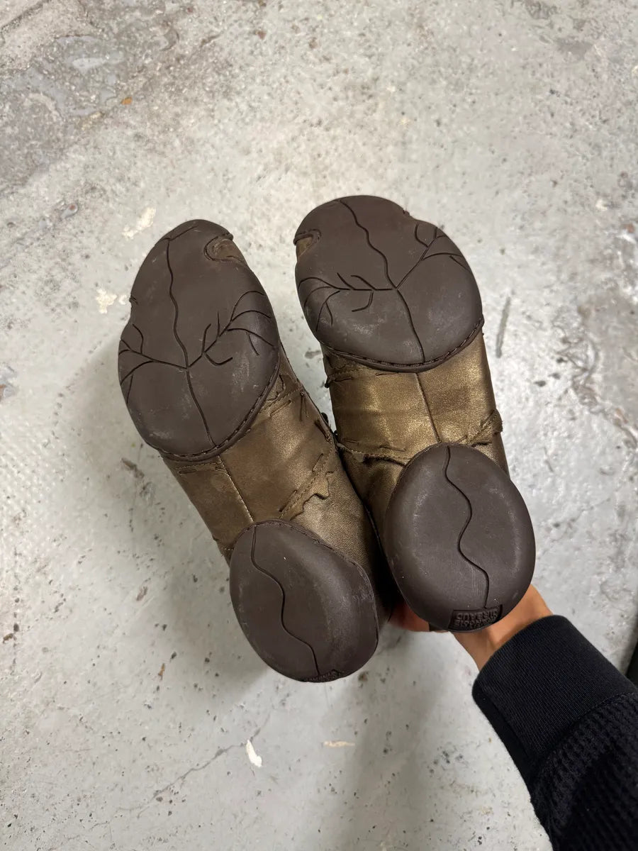 Marithé + François Girbaud Mumus Gold Leather Low Top Sneakers ftwUJHf 6