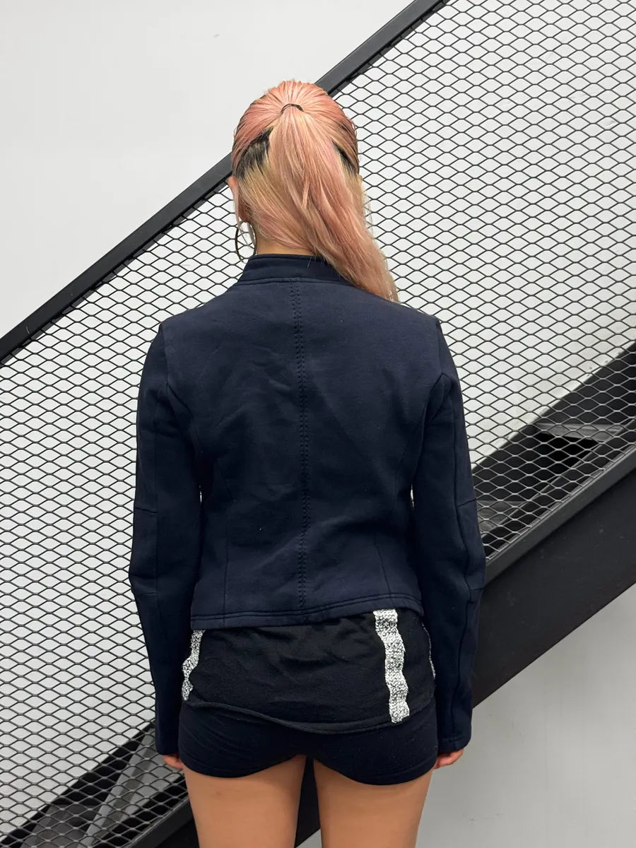 2000s Marithé + François Girbaud Navy Asymmetrical Jacket JxAmkMd 2