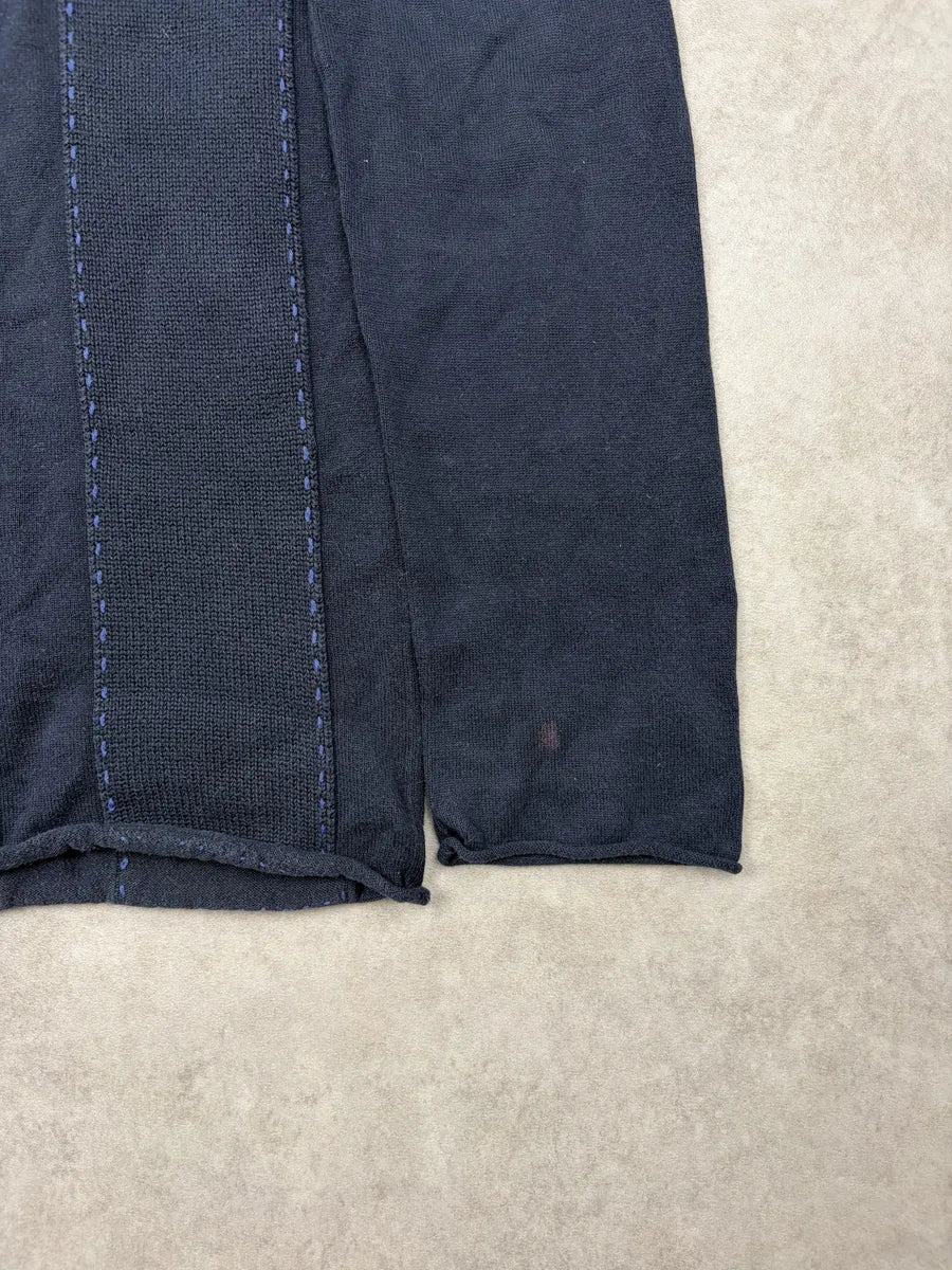 2000s Marithé + François Girbaud Navy Vertical Stitch Sweater tiJkFqB 5