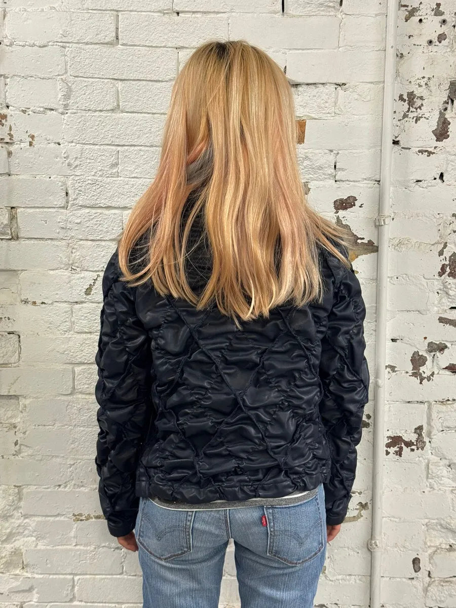 FW2000 Marithé + François Girbaud Structure Navy Jacket JqpZlXF 3