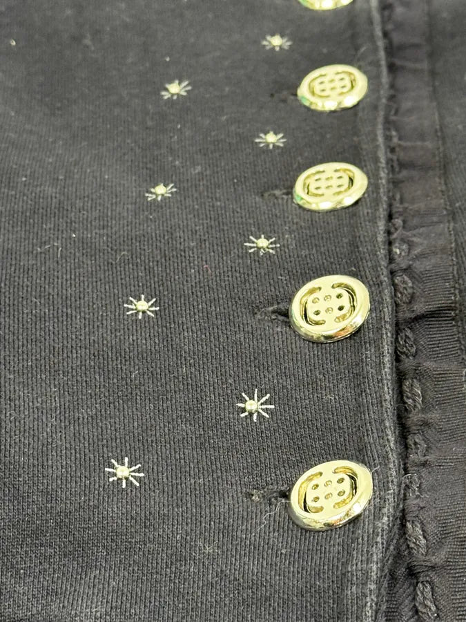 2000s Marithé + François Girbaud Navy Fleece Button-Up Light Jacket SBQCpPg 8