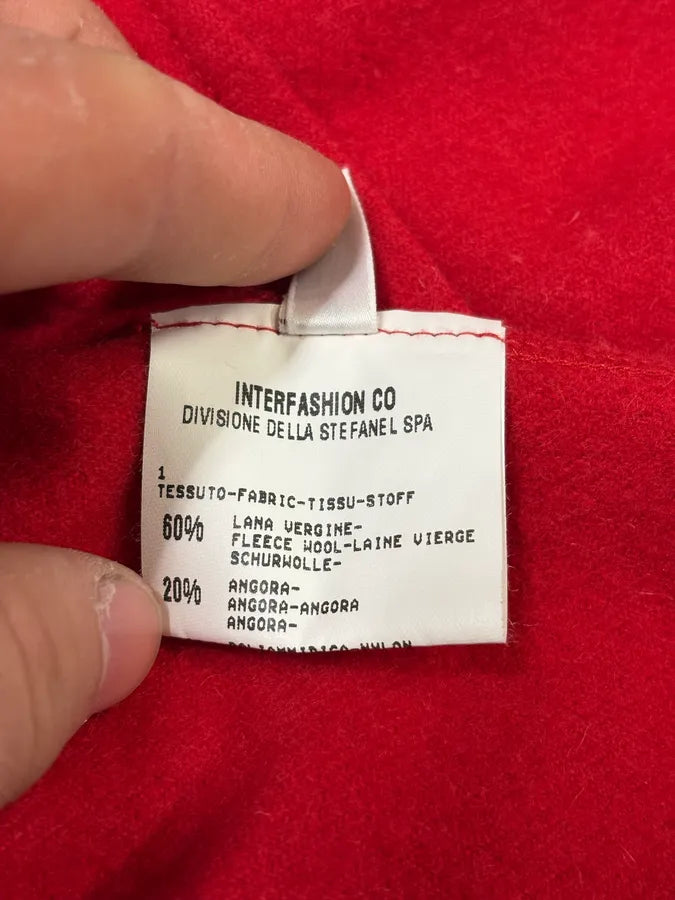 Marithé + François Girbaud Red Extra Collar Cardigan Jacket ejdrMYZ 7