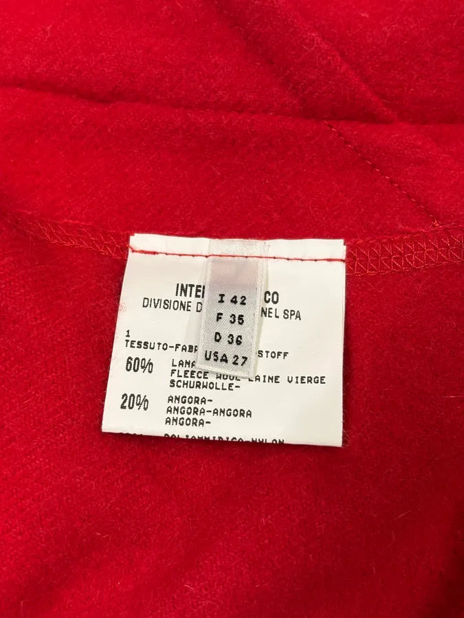 Marithé + François Girbaud Red Extra Collar Cardigan Jacket ejdrMYZ 6