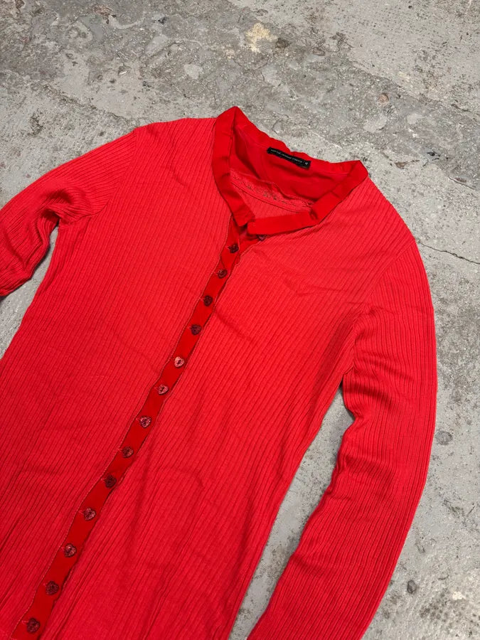 Marithé + François Girbaud Red Pleats Longsleeves btpJZnf 1