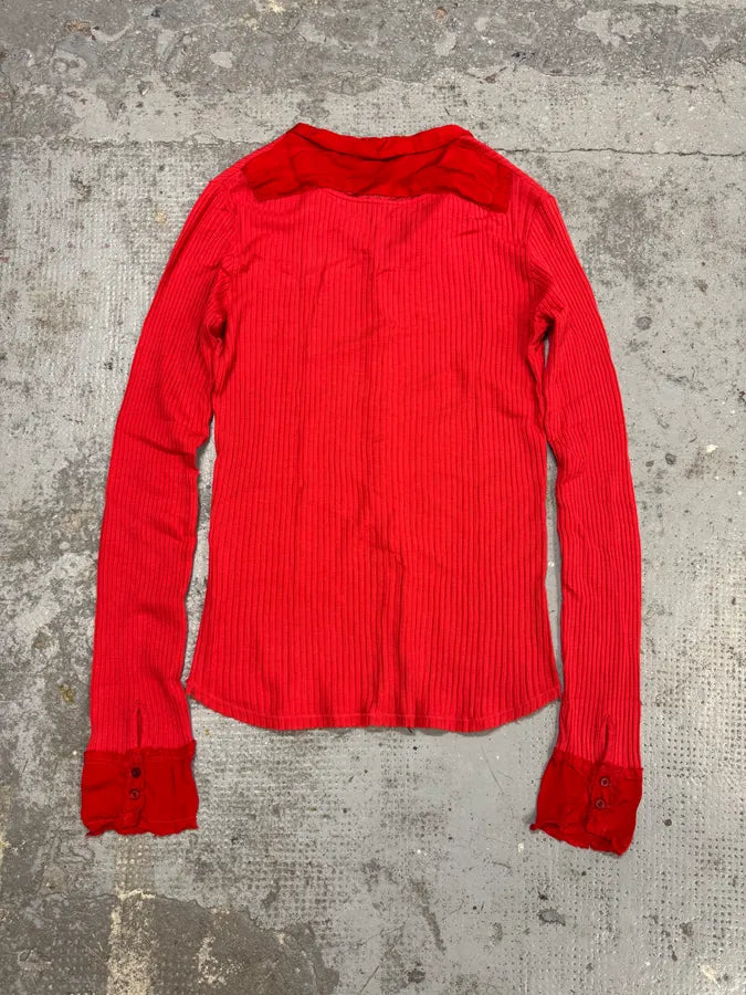 Marithé + François Girbaud Red Pleats Longsleeves btpJZnf 3
