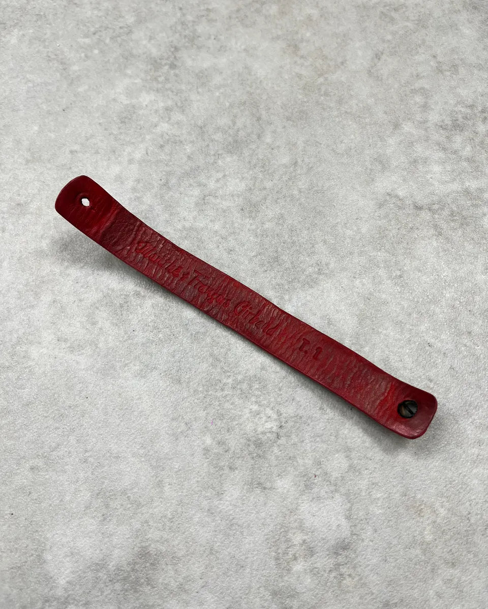 Marithé + François Girbaud Red Studded Leather Bracelet  rCfLXiF 5