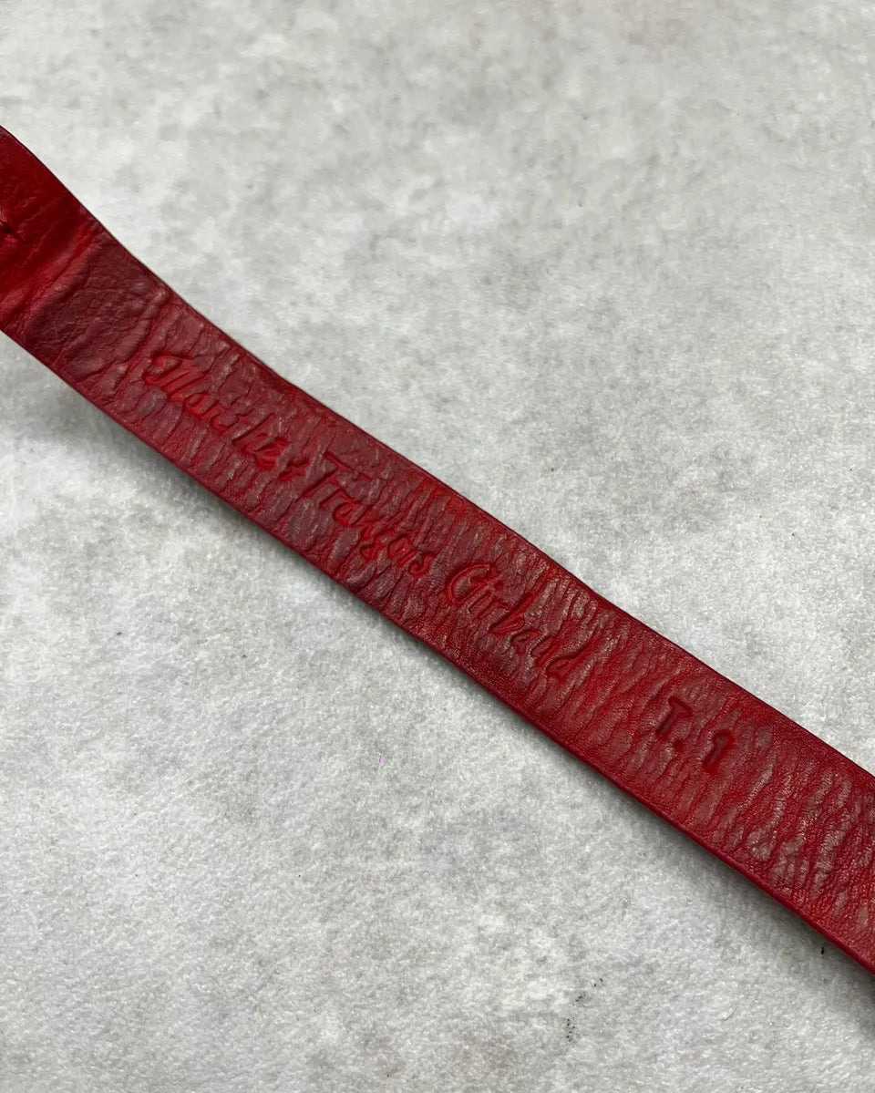 Marithé + François Girbaud Red Studded Leather Bracelet  rCfLXiF 6