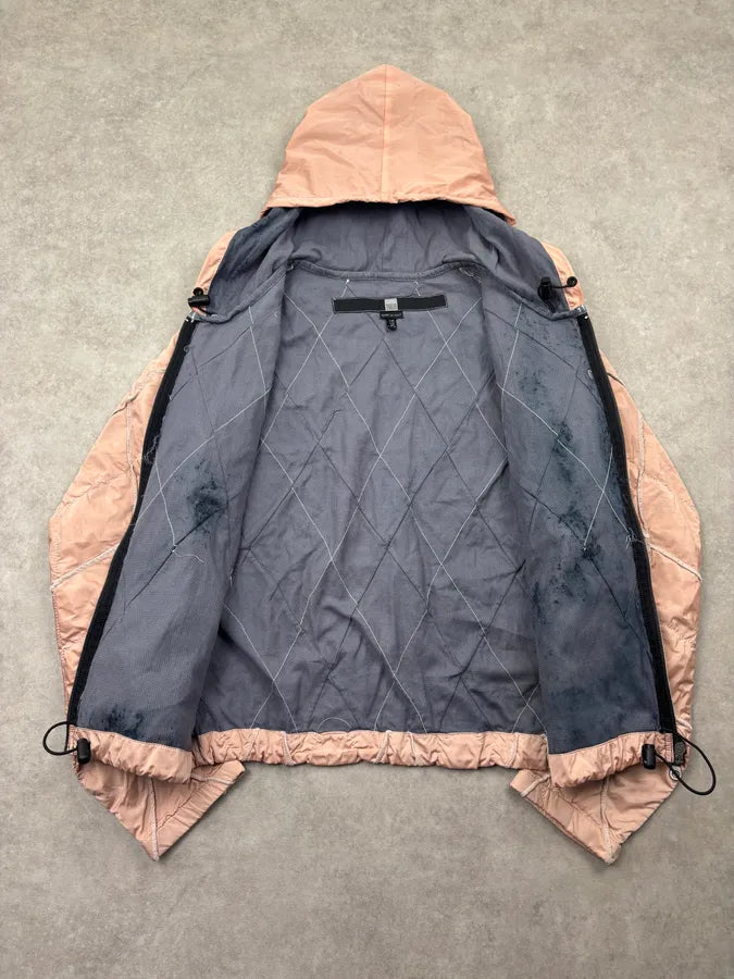 AW2000 Marithé + François Girbaud Pink Nylon Quilted Light Jacket SZUmgHD 6