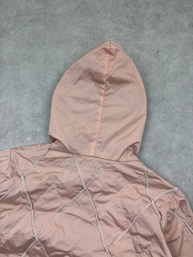 AW2000 Marithé + François Girbaud Pink Nylon Quilted Light Jacket SZUmgHD 5