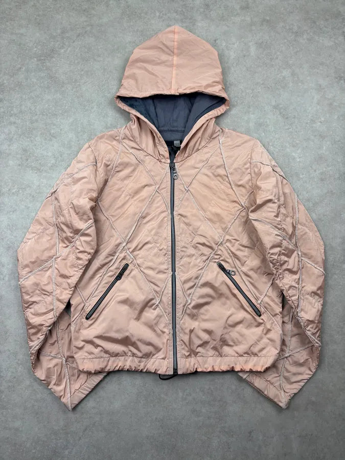 AW2000 Marithé + François Girbaud Pink Nylon Quilted Light Jacket SZUmgHD 0