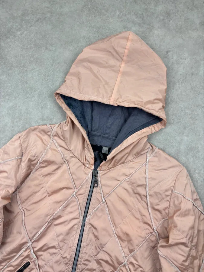 AW2000 Marithé + François Girbaud Pink Nylon Quilted Light Jacket SZUmgHD 3