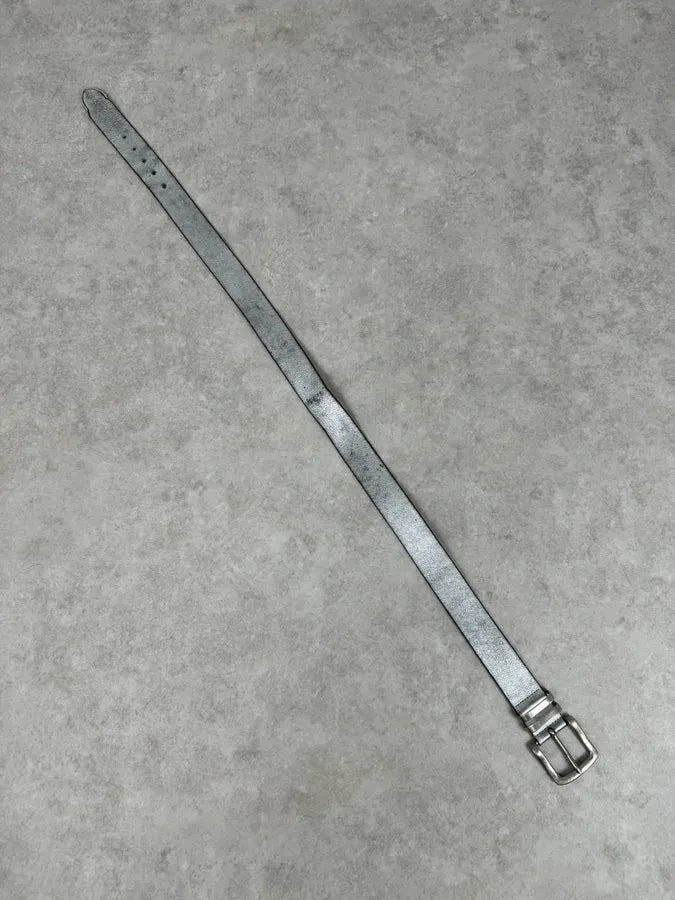Marithé + François Girbaud Silver Leather Belt uGcnoRy 6