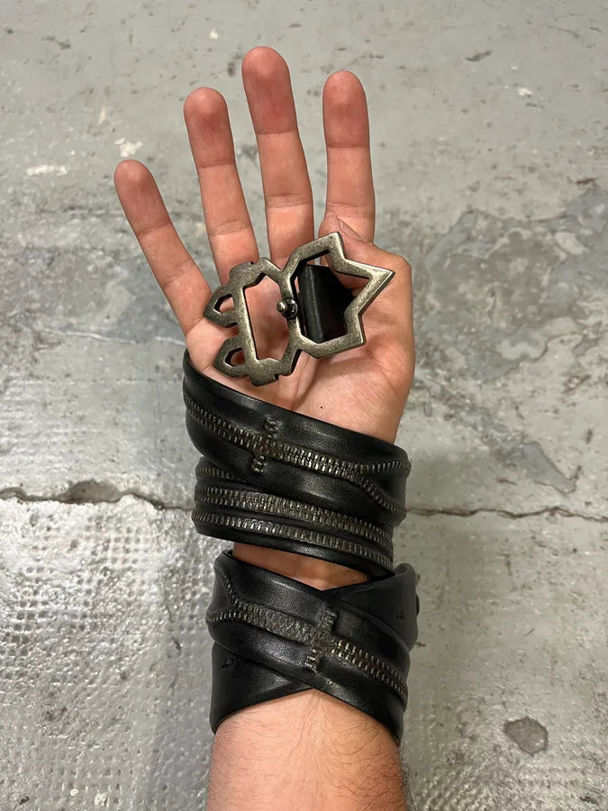 Marithé + François Girbaud Studded Black Leather Belt VpcVbGo 0