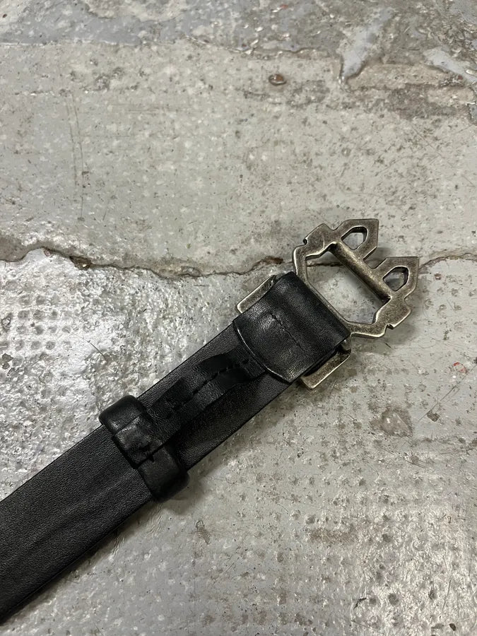 Marithé + François Girbaud Studded Black Leather Belt VpcVbGo 8