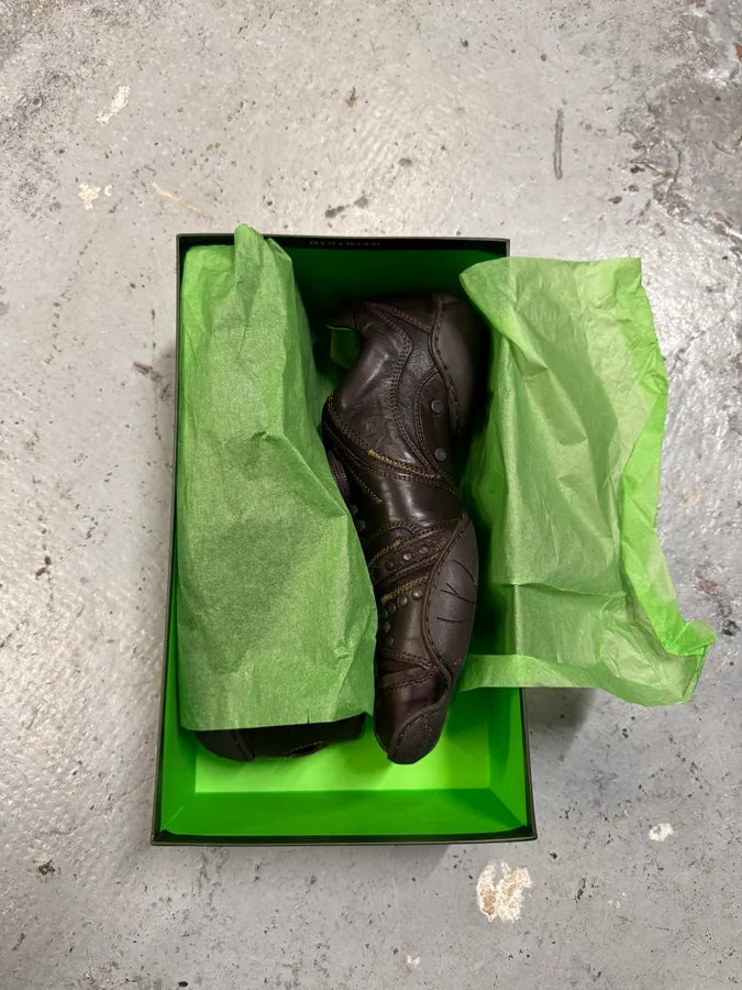 Marithé + François Girbaud Studded Wash Cacao Low Top Sneakers ktTAkpR 1