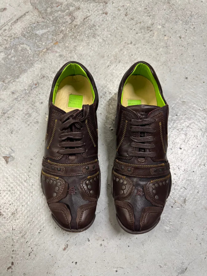 Marithé + François Girbaud Studded Wash Cacao Low Top Sneakers ktTAkpR 2