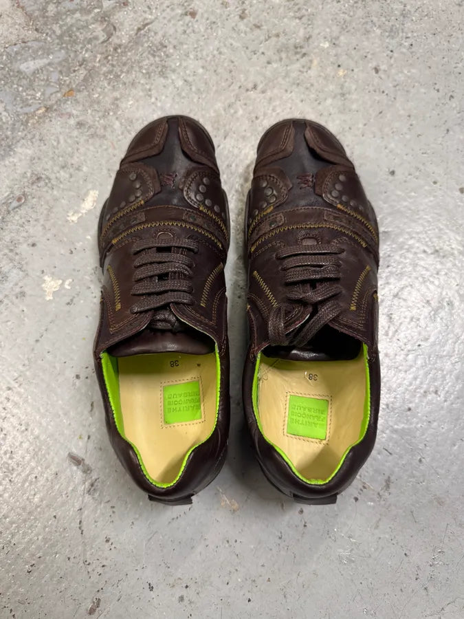 Marithé + François Girbaud Studded Wash Cacao Low Top Sneakers ktTAkpR 3