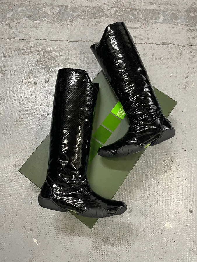 Marithé + François Girbaud Topic Leather Patent Black Boots zRJQYPt 0