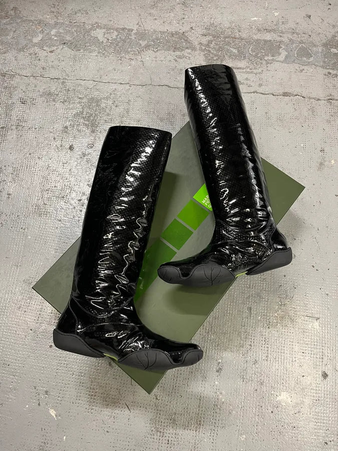 Marithé + François Girbaud Topic Leather Patent Black Boots zRJQYPt 1