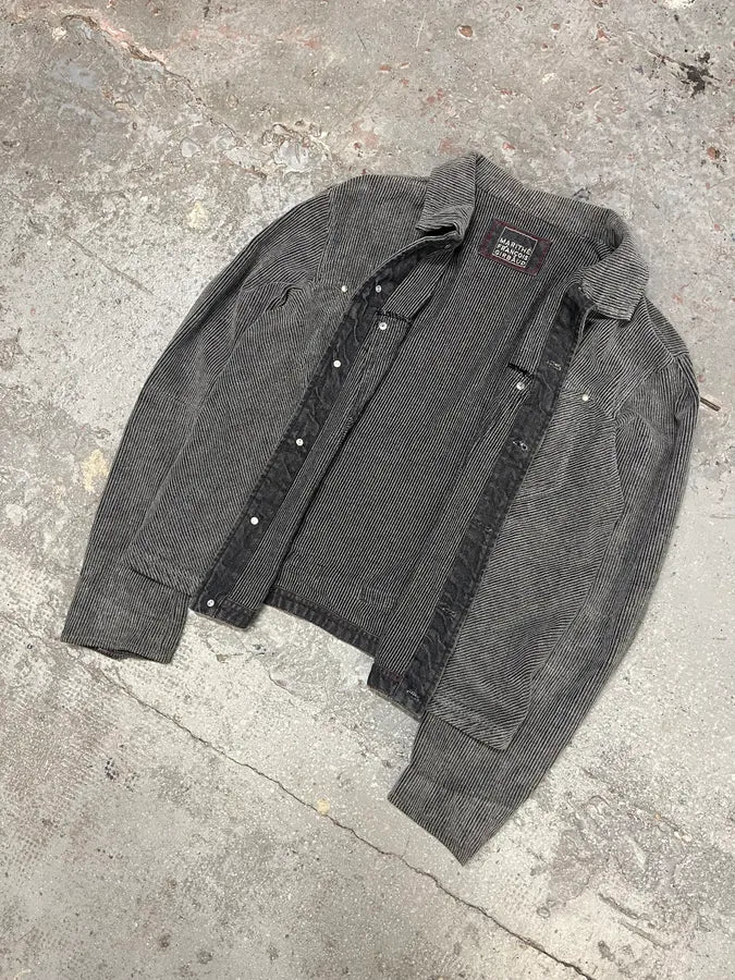 Marithé + François Girbaud Velvet Structured Grey Jacket (M) 1