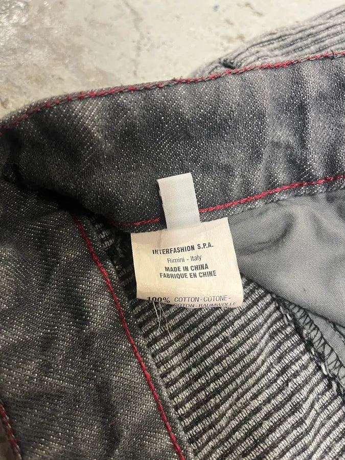 Marithé + François Girbaud Velvet Structured Grey Pants (M/L) 10