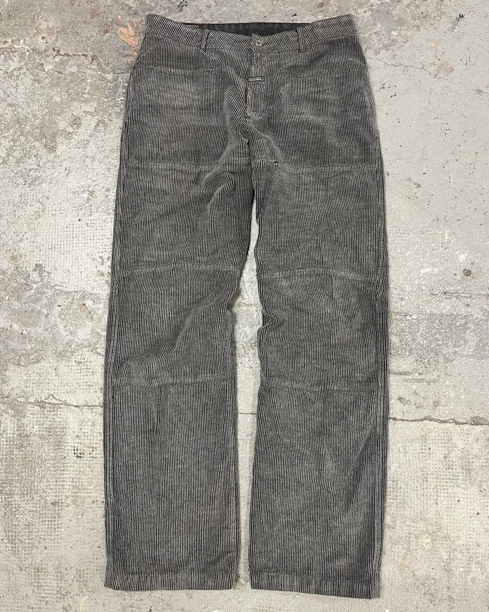 Marithé + François Girbaud Velvet Structured Grey Pants (M/L) 3