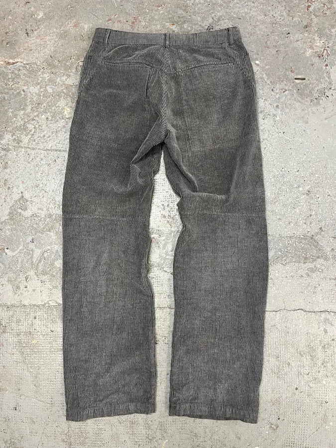 Marithé + François Girbaud Velvet Structured Grey Pants (M/L) 4