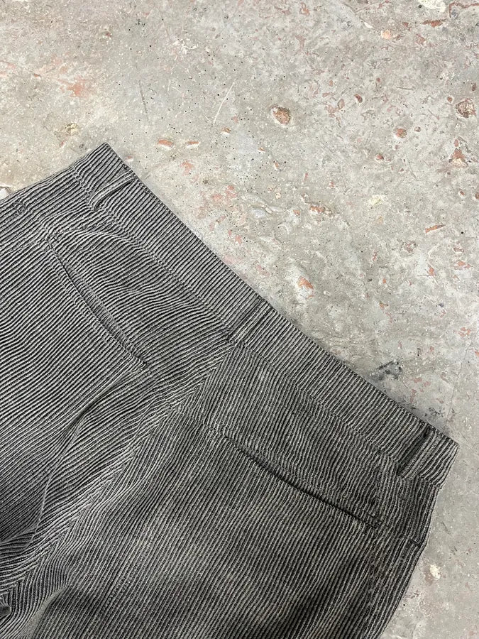 Marithé + François Girbaud Velvet Structured Grey Pants (M/L) 6