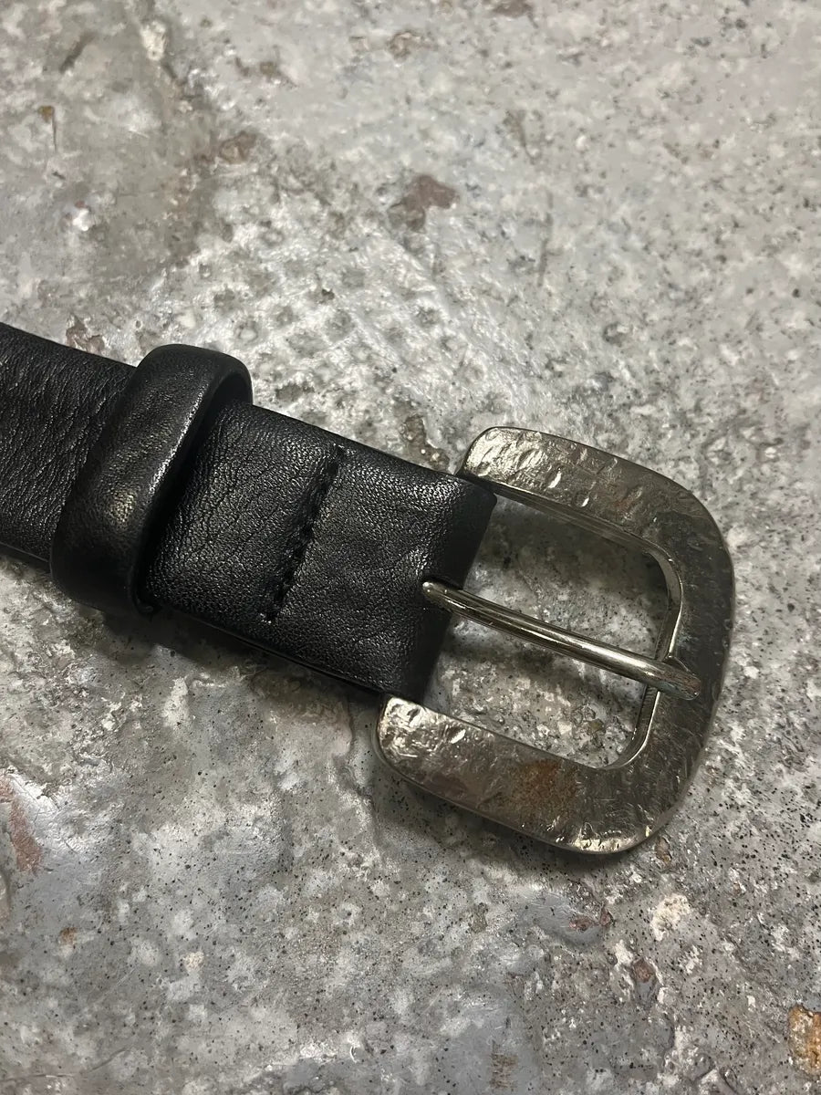 Marithé et François Girbaud Brutalist Buckle Zip Leather Belt (OS) mLpeDiK 4