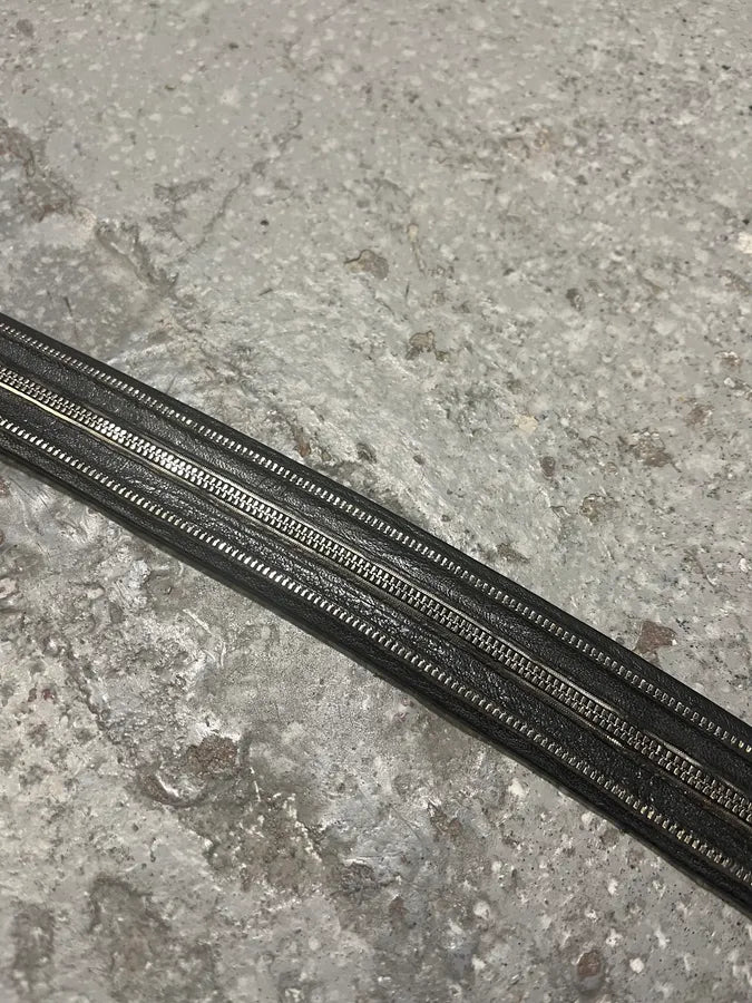 Marithé et François Girbaud Brutalist Buckle Zip Leather Belt (OS) mLpeDiK 6