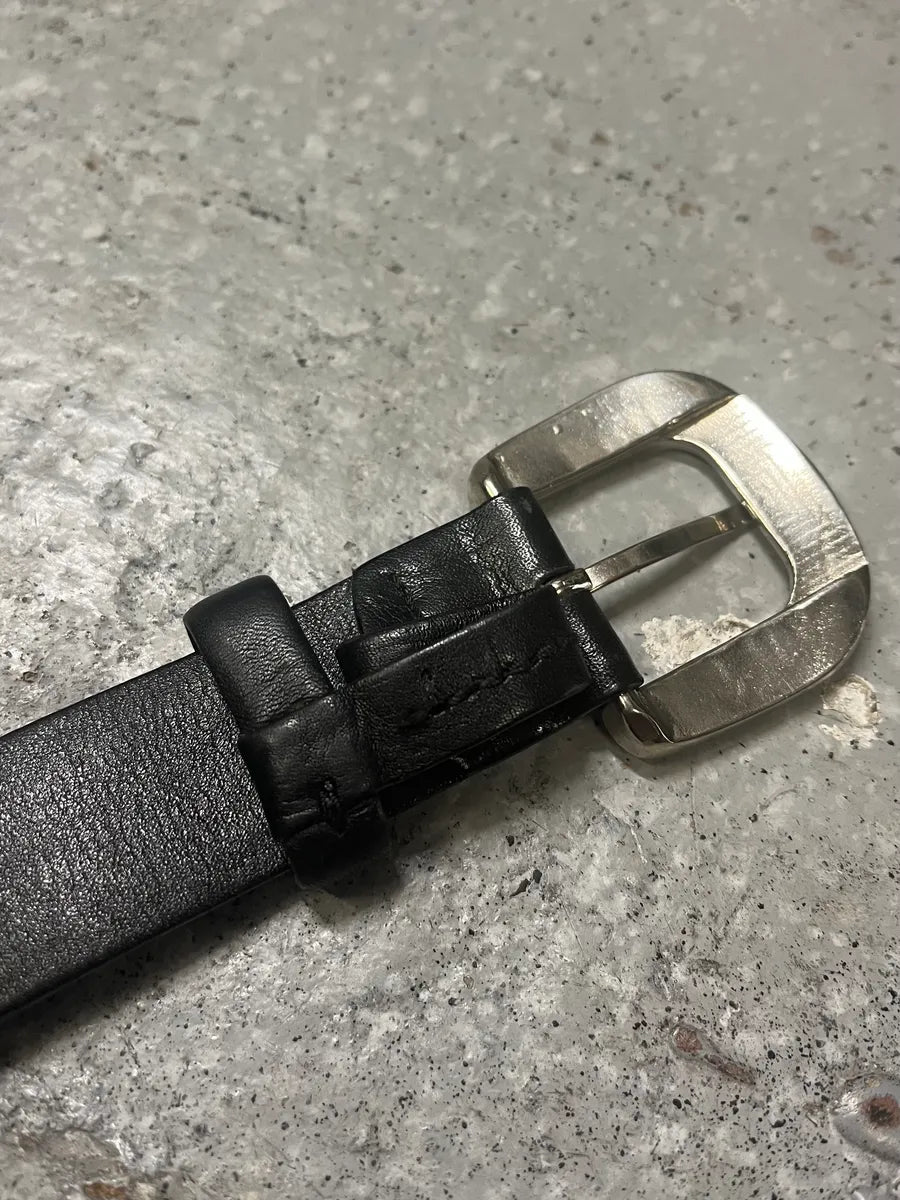 Marithé et François Girbaud Brutalist Buckle Zip Leather Belt (OS) mLpeDiK 9