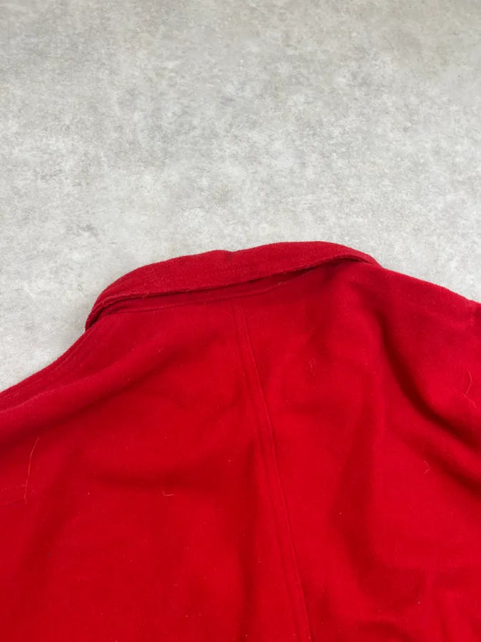 2000s Marithé + François Girbaud Red Wool Overshirt Jacket KRNnXIh 7