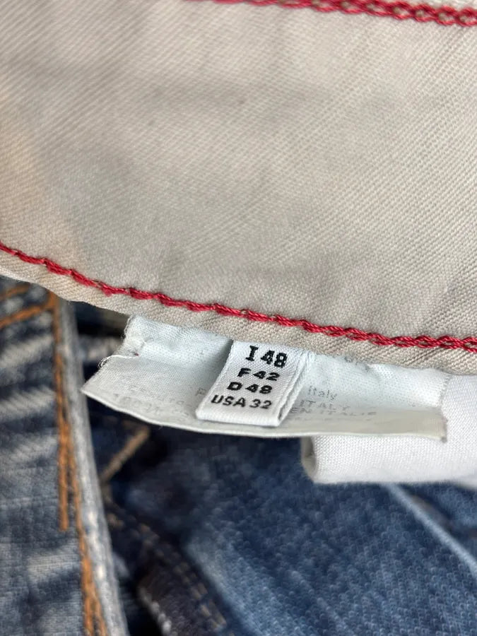 2000s Marithé + François Girbaud Distressed Wide Leg Denim Jeans PfEggWo 11