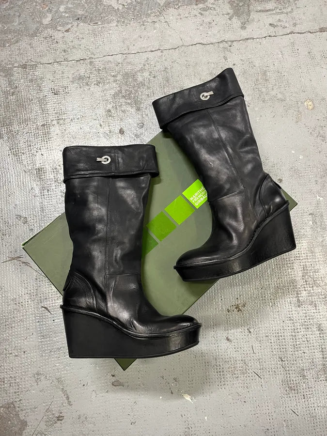 Marithé François Girbaud Edina Leather Black Boots AbGGIAJ 1