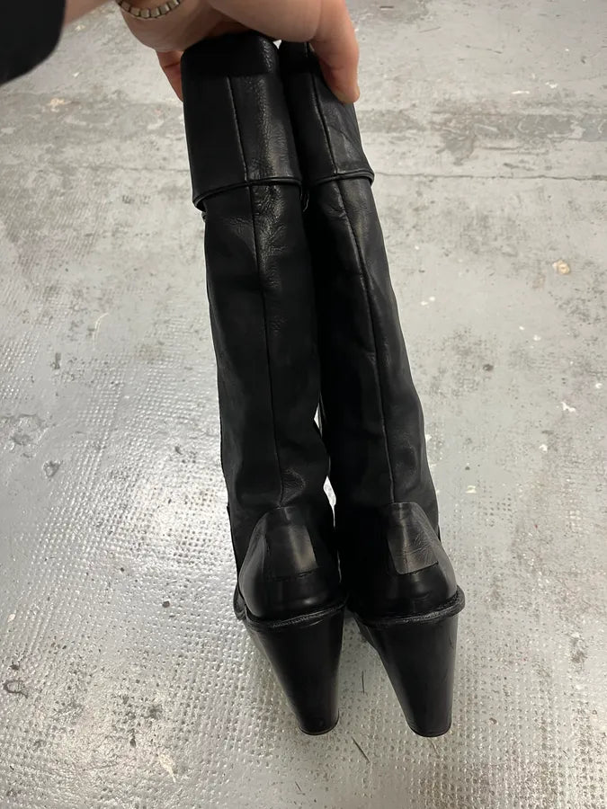 Marithé François Girbaud Edina Leather Black Boots AbGGIAJ 4